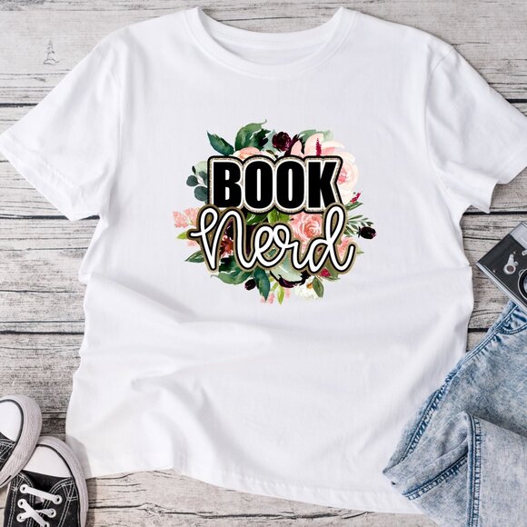 Book Nerd Graphic Tee Shirt - Picture 1 of 1